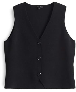OPUS Damen Weste | Anzugweste DIFORA Slim aus Milano Strick black, 38