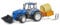 bruder 02187 - New Holland T5.120 mit Frontlader, Ladekasten, Gabeln und Rundballen - 1:16 Traktor, Fahrzeuge, Bauernhof, Bulldog