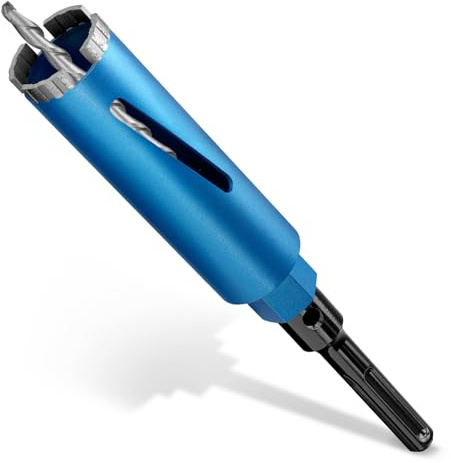 M22 Foret Diamanté Ø92/L200mm avec Adaptateur SDS MAX, Couronne Carotteuse | Carottier Professionnel à Sec et Humide, 1,300–2,200RPM - Pour Percer Murs et Sols : Béton Armé, Pierre, Carrelage