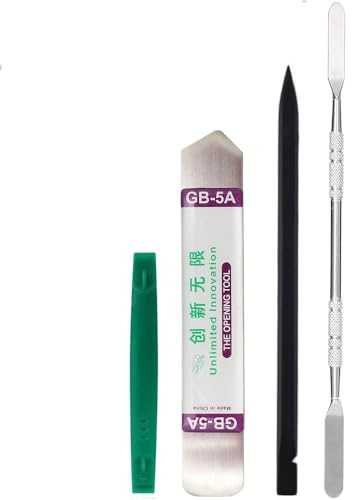 Zohino Lot de 4 outils professionnels de réparation Spudger en métal double face et pryer en nylon pour smartphone PSP tablette ordinateur portable