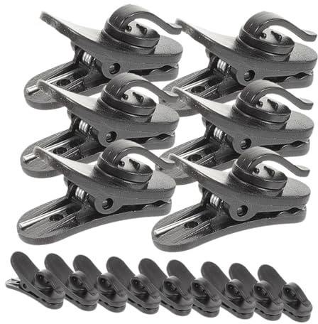 Alipis 15pcs Small Microphone Wire Clips Plastic Earphone Cable Clamps Stable Clothing Mounts for Lavalier Lapel Mic Cord Management
