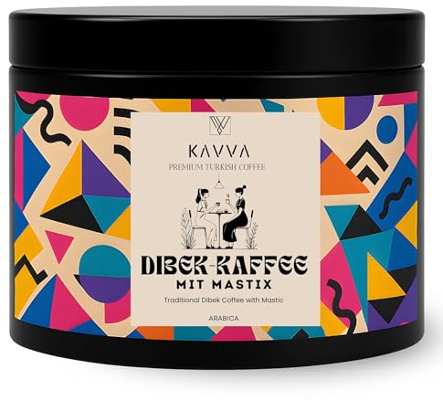 Kavva Premium Dibek Türkischer Kaffee mit Mastix, Dibek-Mischung mit Arabica Kaffee, 100 g Dose, Traditionell geröstet, Türkischer Mokka, Türk kahvesi
