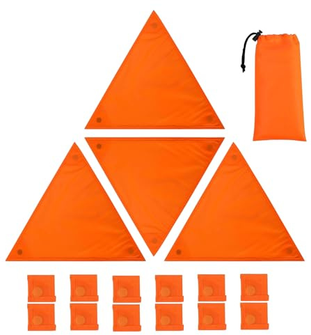 Orangefarbene Marker für Jagdschutz, wasserdicht, 4 Stück Sicherheitsschilder für Baumschärfe | für Rennrad, Fahrrad, Bau, Abenteuer, Arbeit, Straße