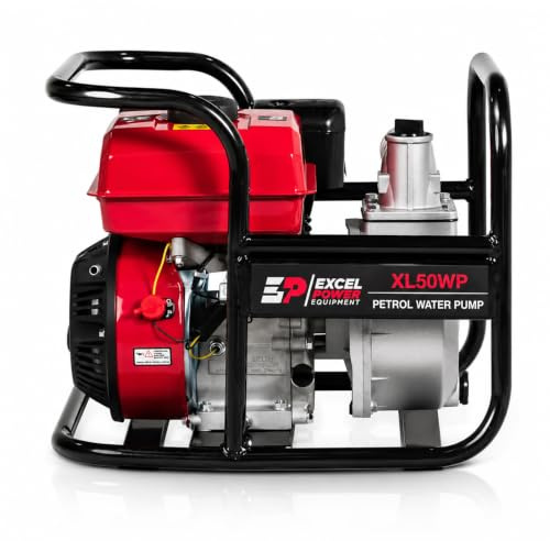 Excel Power XL50WP 2” Petrol Water Pump - High Flow 498LPM 209cc Recoil Start Portable Water Transfer Pump for Pools, Hot Tubs, Garden Ponds & Irrigation | 2 Year Warranty