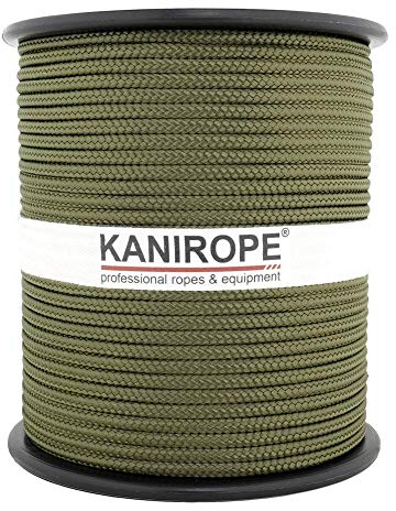 Kanirope® PP Seil Polypropylenseil MULTIBRAID 3mm 100m Farbe Oliv (2802) 16x geflochten