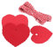 G2PLUS 100Stk. Herz Geschenkanhänger, Rot Kraftpapier Etiketten Tags 300g/m² Anhänger Etiketten mit Schnur for Muttertag Valentinstag Hochzeit Geschenke