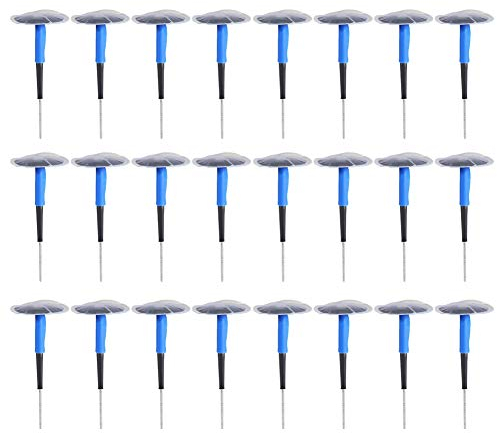Qiilu Reifenpflege Reifenreparatur pilz Gummi Reparatur Pilz Stecker Pilzförmige Nadelstecker zur Reparatur von Reifen für Auto/Motorrad/Fahrrad/LKW, 24 Stück, 36x4mm
