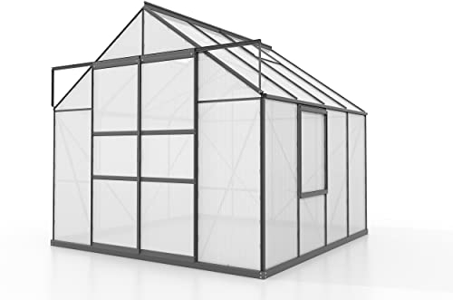 Vitavia Meridian 2 6700 HKP4mm, anthrazit Gewächshaus 2 Dachfenster 1 Seitenfenster