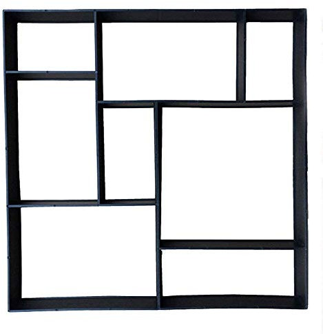 LARS360 D.I.Y Schalungsform Pflasterform Betonform aus 8 Kammer Gehweg Betonpflaster Gießform Schalungsform Garten Schablone für Rasen Hof Garten Gehwegen Trittsteinen (2, Rechteck Muster A)