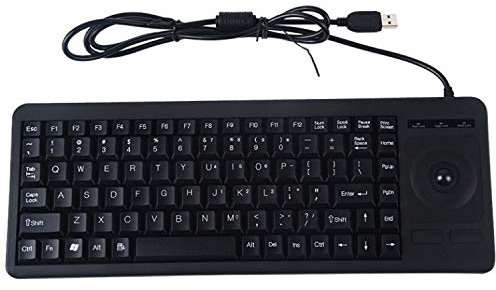 Gaming Keyboard Quiet Ergonomic DS-8900 USB Interface Prevent Water Splashing Laser Engraving Character One-piece Wired Trackball Keyboard, Length: 1.5m, Compact Keyboard PC