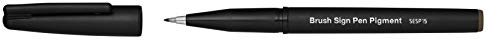 Pentel SESP15-SPX Brush Sign Pen Pigment mit pigmentierter Tinte, Faserschreiber, pinselähnliche Spitze, sepia, 1 Stück