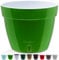 Santino ASTI 27CM Selbstwässernder Blumentopf mit Wasserstandsanzeiger - Rund Premium Qualität Innen Blumentopf für Anlagen, Blumen, Kräuter (Ø 27 cm, H 21 cm, 9L - Green-Gold/White)