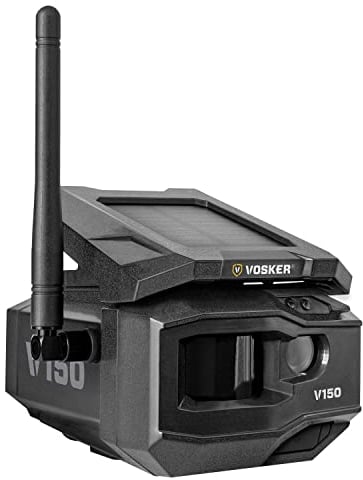Vosker V150 Außenkamera 4G LTE mit Solarpanel, kabellos, ohne WLAN, Bewegungserkennung, Nachtsicht, Fotos Werden an Mobile App gesendet, wiederaufladbare Batterie