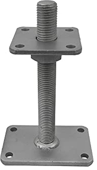 GeZu Impex® Pfostenträger Ulrich höhenverstellbar M30 x 250 mm, 100 x 100 mm Stützenfuß Pfostenschuh