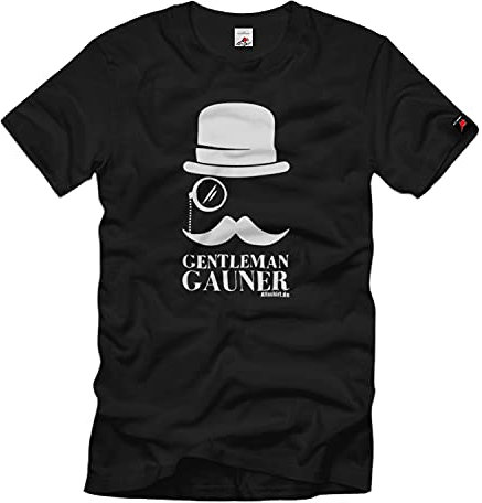 Copytec Der Gentleman Gauner Zylinder Hut Monokel Arsène Lupin Dieb Räuber#37581, Größe:S, Farbe:Schwarz