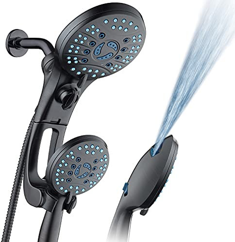 AquaCare AS-SEEN-ON-TV Hochdruck-Handbrause, 50 Modi, 3-Wege-Duschkopf mit verstellbarem Arm, antimikrobielle Düsen, Wanne und Haustier-Power-Wash, 1,8 m, Edelstahlschlauch, ORB-Bronze-Finish