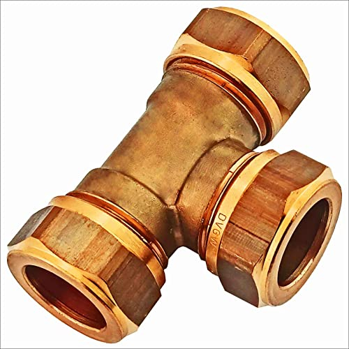Klemmringverschraubung für Kupferrohr | ∅ 15-28 mm | T-Stück >>> Rohraußendurchmesser 15mm