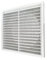 GEFONG Plastic Louvred Wall Grille 8 inch 200mm with Anti-Insect Mesh for Ceiling Extractor Fan Bathroom Air Vent Cover for Tumble Dryer Ventilation Cooker Hood Ducting White 1 Pcs