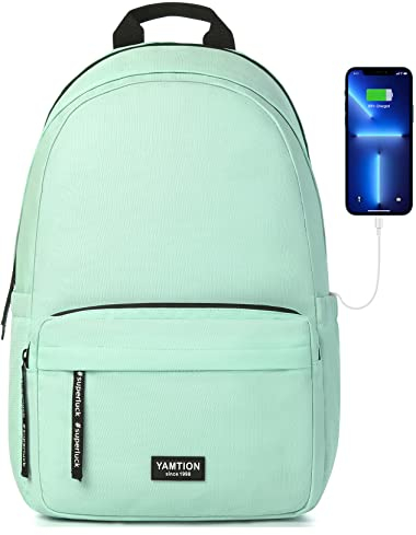 YAMTION Schulrucksack Mädchen & Jungen Teenager Schultasche Frauen für Studium Schule,Rucksack Damen Tagesrucksack Herren für Reisen Freizeit Universität Studenten