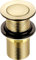 Xcel Home - Bouchon de vidange d'évier Non Fendu en Or brossé, Bouchon de Remplacement Click Clack en Laiton pour évier de Cuisine, Bouchon de vidange d'évier Rond, raccord Standard G 1 ¼ BSP 1-Pièce