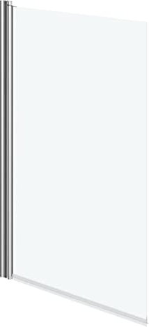Jude Bath Screen Panel Single Pivot Shower Screen Toughened Safety Glass Chrome Profile 600mm