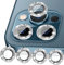 ULITIQ Kompatibel mit iphone 12 Pro Kameraschutz, iphone 12 und 12 Mini Kameraschutz Bling, iphone 12 Kamera Schutz, Panzerglas Kamera Abdeckung Glitzer 6.1/5.4 zoll Linse Kameraabdeckung, (Silber)