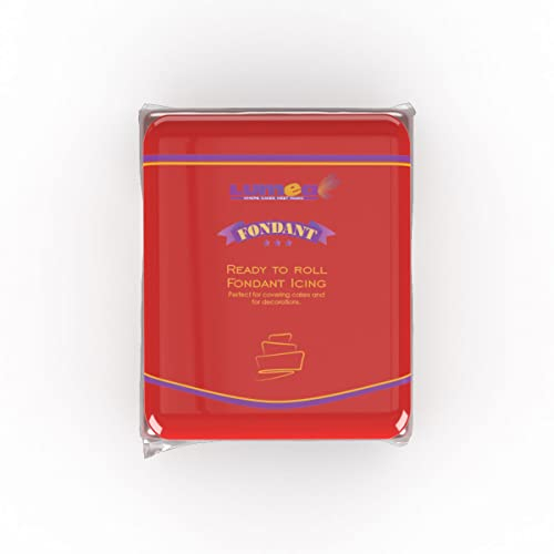 Dekozauber24 Premium Fondant rot, 500g, für Torten, Kuchen und Figuren, roter Rollfondant, weich und biegsam, essbare rote Tortendeko, glutenfrei und laktosefrei