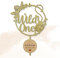 Birdart Box® Wild One Tortenstecker – Tortenstecker zum Geburtstag aus umweltfreundlichem Holz, personalisierter Cake Topper 15cm Durchmesser (mit Namen, Gold)