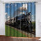 RANIEL Industrial Style Vorhang Blickdicht Gardinen mit Ösen Treno A Vapore 3D Druck Blickdichte Vorhänge Vorhang Verdunkelung Wärmeisolierend Wohnzimmer Schlafzimmer 2 Stück 117x138 cm (BxH)