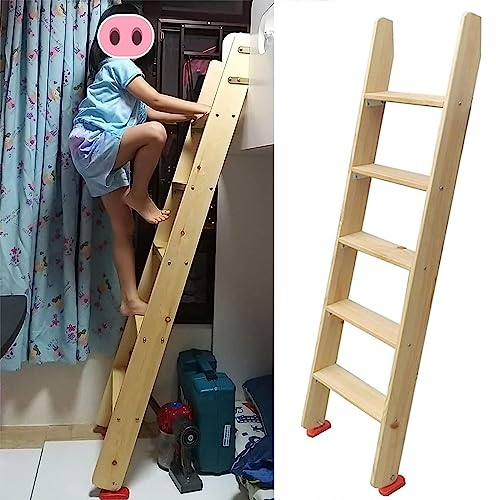 hochbett Leiter Hochbettleiter Kinder Leiter Für Doppelstockbett Für Ältere Kind, Hölzernes Hochbelastbar RV Loft Treppe Boden Leiter, Für Wohnung Wohnwagen Wohnmobil (Size : 125cm/49.2inch)