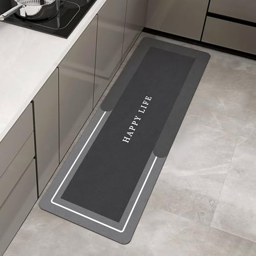 LXWINNER Super Absorbierende Badematte, Memory-Schaum-Set, Rutschfeste Mikrofaser Badvorleger, Waschbar für Badewanne, Duschraum und Badezimmer (CF33, 50X150)