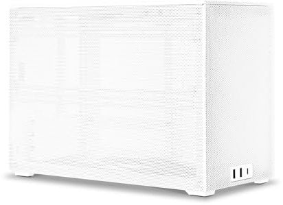 Ssupd Meshroom D PC-Gehäuse Weiß | Mini-ITX Case, Stahl, Mesh-Design, High Airflow, Radiatoren bis 280 mm, Micro-ATX-kompatibel, USB-C