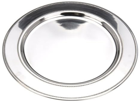 Vilde Unterteller Deko-Teller Platzteller Servierteller Servierplatte silbern 33 cm