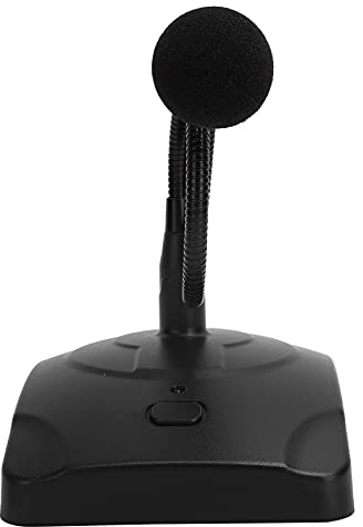 Yctze Gooseneck Podium Microphone Desktop Capacitive Conference Table Microphone with Push-to-Talk Feature and 5m XLR Cable Wired Conference Desktop Mic for Computer Video