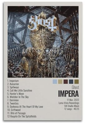 suumyo Geister-Poster, künstlerisches Poster für Schlafzimmer, Wohnzimmer, Wände, 30 x 45 cm, ungerahmter Stil