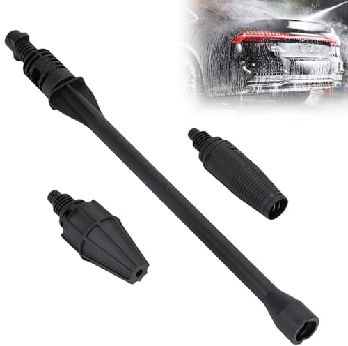 MIUUIPI Lancia Dirt Blaster a Doppia Funzione, Lancia Idropulitrice ad Alta Pressione per Karcher K2 K3 K4 K5 K6 K7, 2 Ugelli di Ricambio per Pistola a Spruzzo, Estensione Regolabile per Accessori