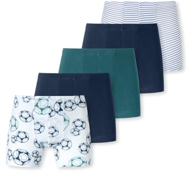 Schiesser Jungen 5 Pack Boxershort Unterhosen - 95/5 Organic Bio Baumwolle - Größe 92 bis 140