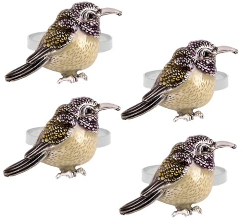 Cabilock 4stücke Dekorative Serviettenringe Mit Vogel-Design Kreative Napkin Buckles Für Hochzeiten Und Partys Tischdekor Für Festliche Anlässe