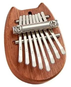Kalimba Instrument 8 Tasten Mini Holz Kalimba Exquisites Daumenklavier Marimba Zubehör Anhänger Geschenk(Cat)