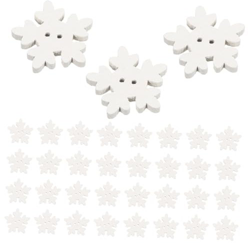 PartyKindom 100St große Knöpfe Weihnachtshandwerksknöpfe Sicherungsperlen-Kit Weihnachtskugeln riesige Knöpfe Xmas Tree weihnachtsbaumm Mäntel Knopfdekor Kleidung DIY-Taste Tasten Holz Khaki