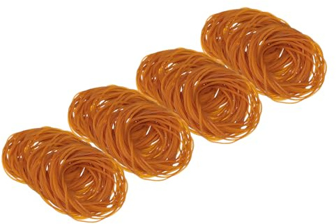PATIKIL Gummibänder 80 x 1,5mm, 500Stk Orange Kleine Elastische Gummiringe | Verschiedene Größen Büroorganisation Zubehör Für Zuhause Ordner Brettspiele Und Aufbewahrung