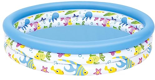 Bestway 51009 Piscine gonflable ronde Ocean Life 3 boudins 122 x 25 cm