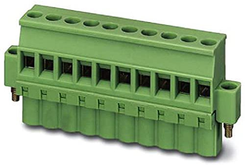 PHOENIX CONTACT MVSTBW 2.55-STF printed circuit board connector, 2.5mm² nominal cross-section, 5 connections, MVSTBW 2.5..-STF article family, 5mm pitch, green, 50 pieces