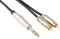HQ-Power Cable RCA-Jack, 2 x RCA macho, 1 x Jack 6.35 mm, estéreo, 6 m, perfecto para la transmisión de audio