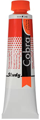 Talens Cobra Study Aquarell Ölfarbe, Siehe Beschreibung, 340 Pyrrolrot hell, 40 ml