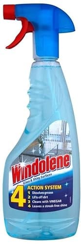 Windolene Glass & Shiny Surfaces Diamond Shine, Pack 6 x 500ml, Streak-Free Cleaning for Windows, Window cleaner & Glass cleaner
