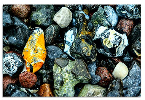 Cuadros Lifestyle Acrylglasbild | Wandbild Glasbild Acrylbild Rahmenlos | Torsten Reuter | Bunte Stein, Größe:90x60 cm