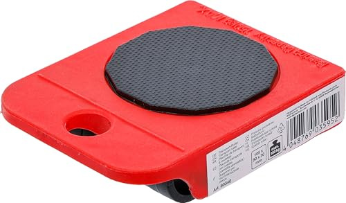 BGS Diy 80340 | Transport-Roller | 80 x 105 x 30 mm | 150 kg | Möbelroller | bruchfester Kunststoff | Drehteller zum Rangieren | 4 Doppelrollen auf Stahlachsen | Zugöse | für Möbel, Garten und Haus