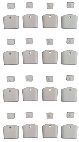 Lot de 16 Plastiques pour Pieds Chaise modèle Romantique Blanc