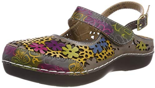 LAURA VITA Bicllyo 01, Sandales Bout fermé femme, (Taupe Taupe), 40 EU